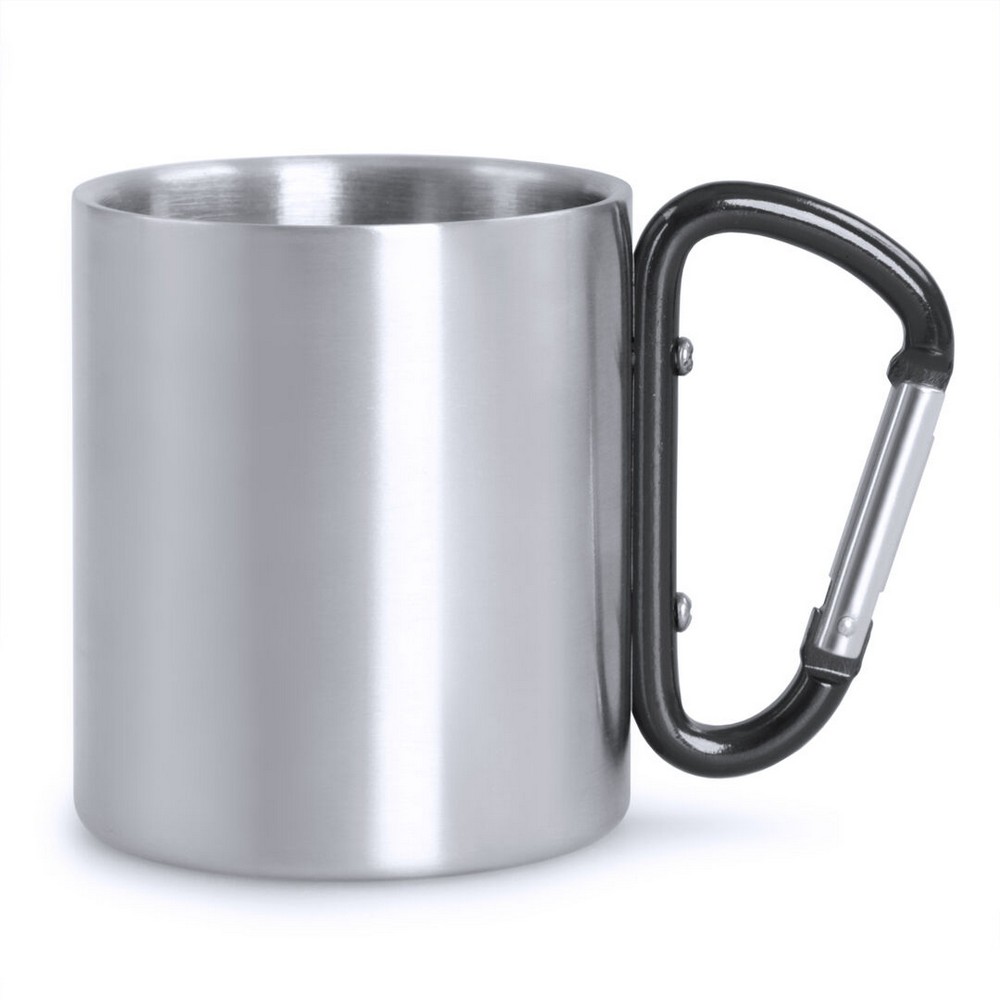 V8437.A-03_ISR01 Metalowy kubek 210 ml z karabińczykiem - obrazek 1