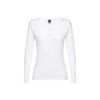 THC BUCHAREST WOMEN WH. T-shirt damski z długim rękawem taliowany - obrazek 4