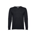 THC MILAN. Męski sweter V-neck z bawełny i poliamidu