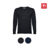 THC MILAN. Męski sweter V-neck z bawełny i poliamidu - obrazek 7