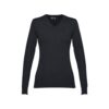 THC MILAN WOMEN. Damski sweter z dekoltem V-neck z bawełny i poliamidu