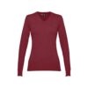 THC MILAN WOMEN. Damski sweter z dekoltem V-neck z bawełny i poliamidu - obrazek 8