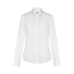 THC PARIS WOMEN WH. Popelinowa koszula z długim rękawem dla kobiet. Kolor biały
