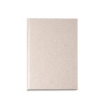 ORGANIC RIGID. Notatnik A5 z twardą okładką wykonaną z organicznej masy, z rośliny zwanej "trawą słoniową" (80%)