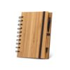 DICKENS A5. Notatnik na spirali A5 z bambusa z papierem z 100% recyklingu - obrazek 3