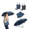 SKYLAR. Parasol 2 w 1 z torbą na zakupy z poliestru z recyklingu w zestawie - obrazek 7