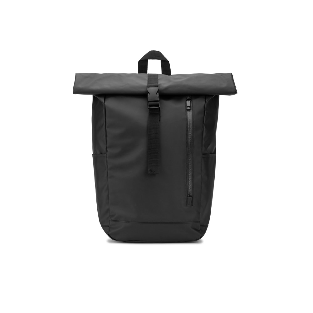 92571_103-a.jpg OSASCO BPACK. Plecak typu roll top z zamkiem błyskawicznym, który umożliwia zwinięcie górnej części w celu dopasowania do objętości plecaka, wykonany z poliestru 600D z recyklingu - obrazek 1