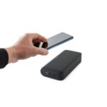 BECKER 20. Power bank 20 000 mAh z recyklingowanego ABS (100% rABS) z superszybką ładowarką bezprzewodową 15 W