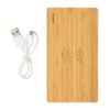 Bambusowy, bezprzewodowy power bank 4000 mAh - obrazek 3