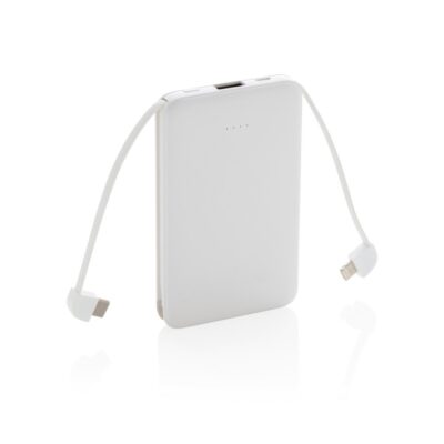 Power bank 5000 mAh, zintegrowany kabel 3 w 1