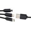 Kabel 3w1 z podświetlanym logo długi 120 cm, W201TG - obrazek 6