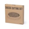Bambusowy zestaw do sera, 4 el., deska do krojenia z łupka