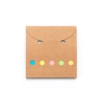 AINSLEY. Zestaw biurowy 2 w 1, wykonany w 100% z papieru pochodzącego z recyklingu, z 6 karteczkami samoprzylepnymi