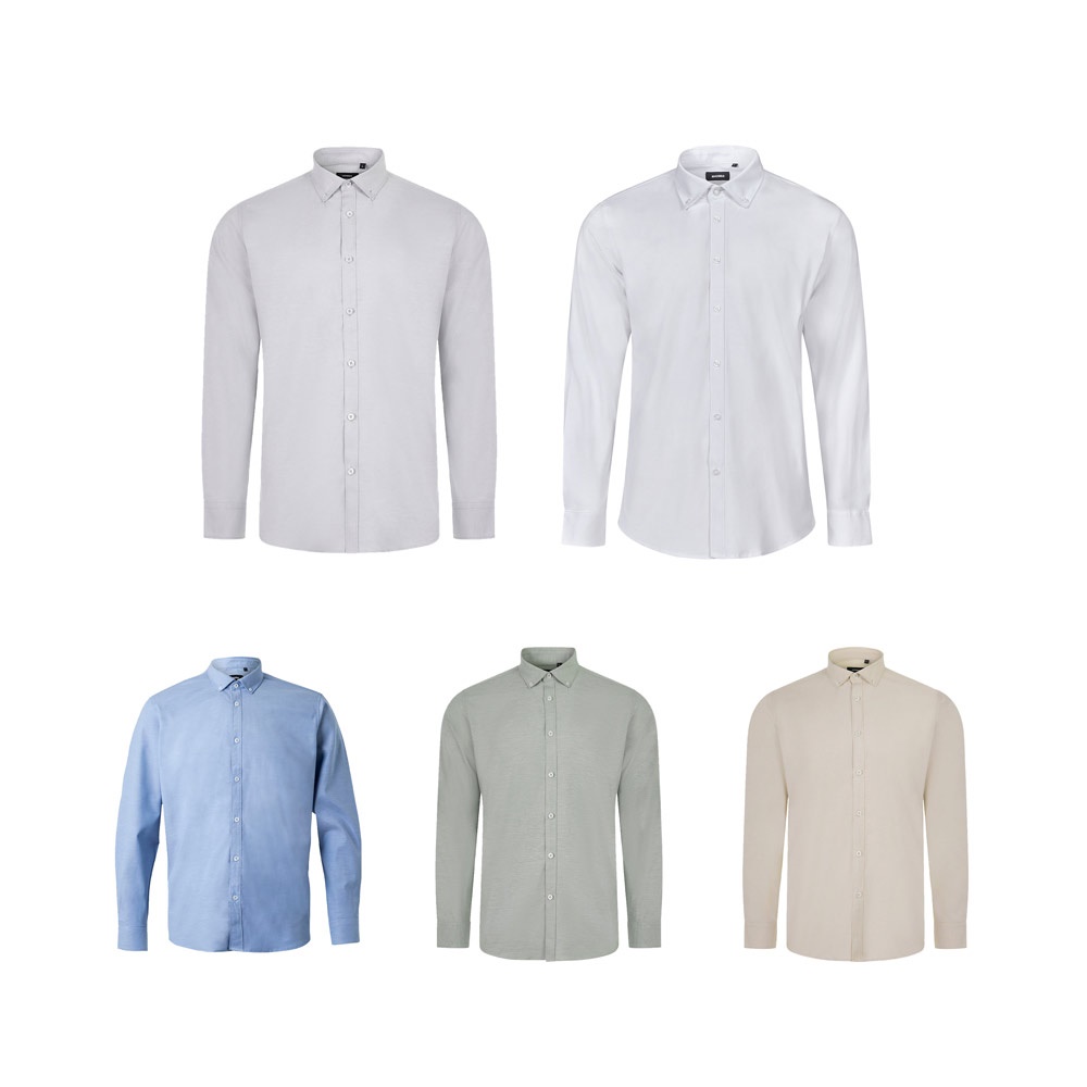 36159_set.jpg VL PRITHVI MAN. Męska koszula Oxford (180 g/m²) z bawełny (50%), poliestru (45%) i elastanu (5%) - obrazek 1