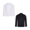 VL AGNI. Kurtka kucharska unisex (190 g/m²) z bawełny (35%) i poliestru z recyklingu (65%)