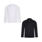 VL AGNI. Kurtka kucharska unisex (190 g/m²) z bawełny (35%) i poliestru z recyklingu (65%)