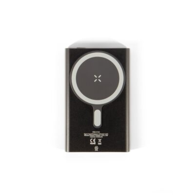 WRIGHT 10. Magnetyczny powerbank z superszybkim ładowaniem z recyklingowanego aluminium i recyklingowanego ABS o pojemności 10 000 mAh